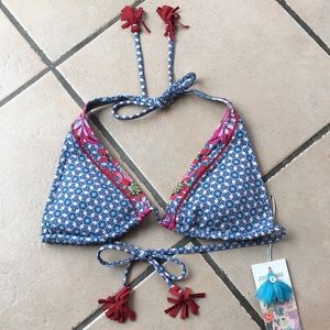 NWT Johnny Was bikini top